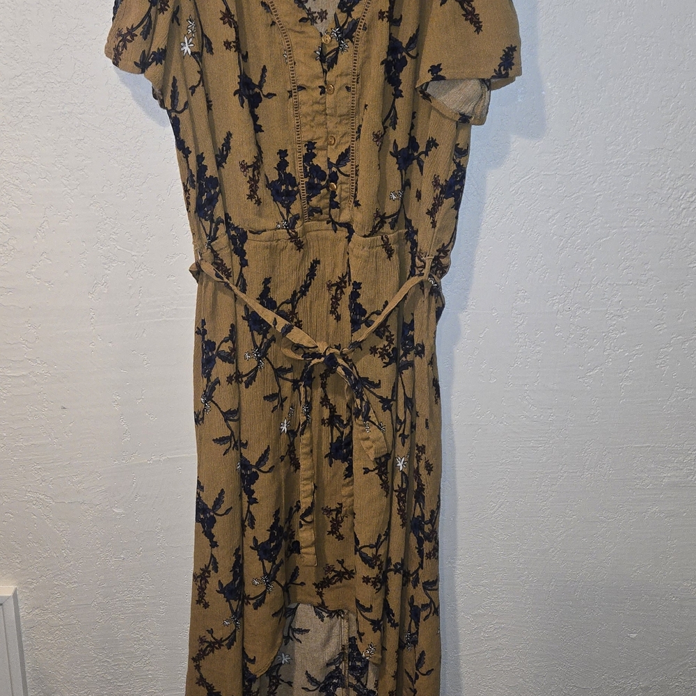 Maurices Brown Floral Midi Dress